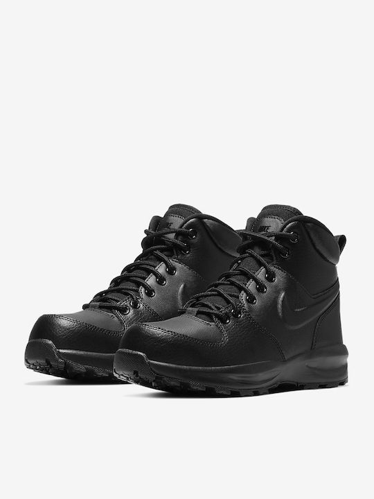 Manoa Leather Kids Boots with Laces Black