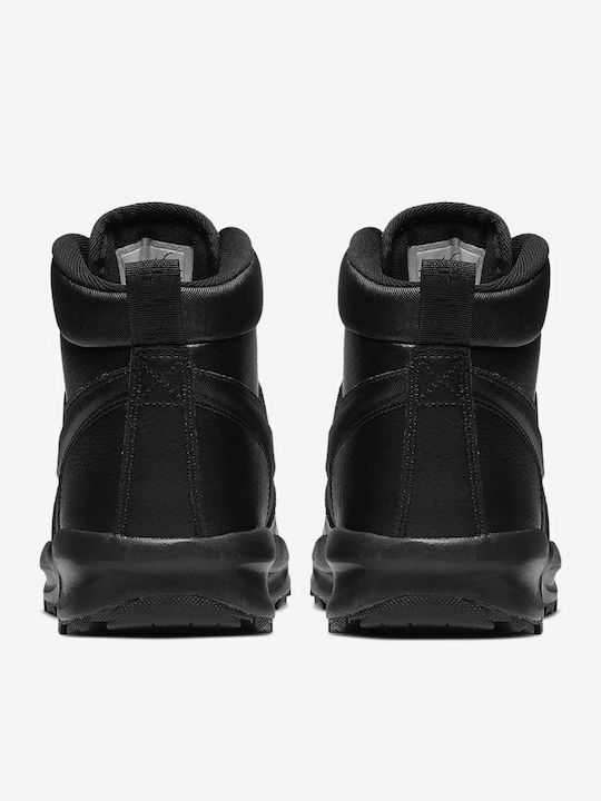 Manoa Leather Kids Boots with Laces Black