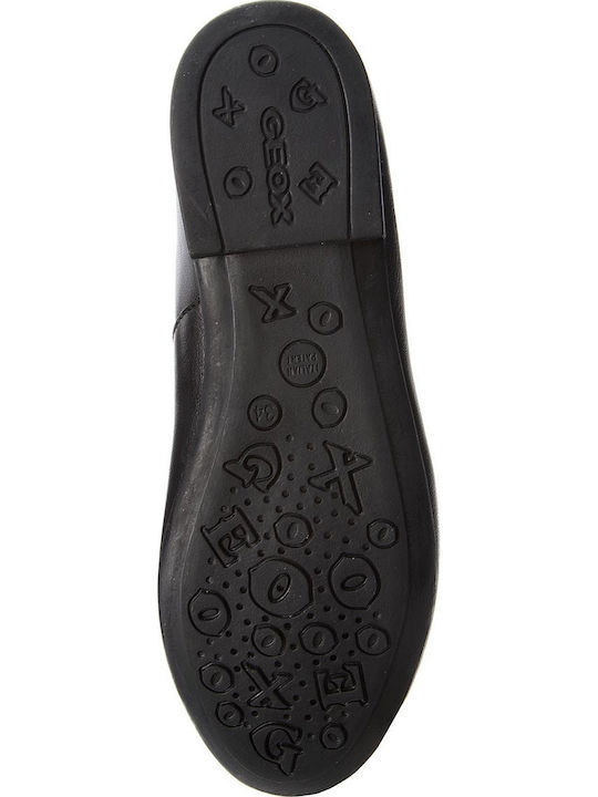 Kids Anatomic Leather Ballerinas PLIE' with Elastic Strap Black