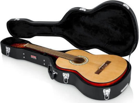 Gator Waterproof Suitcase Classical Guitar Padded 4/4 Black