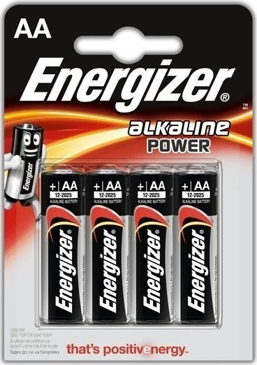 Energizer Power Αλκαλικές Μπαταρίες AA 1.5V 4τμχ