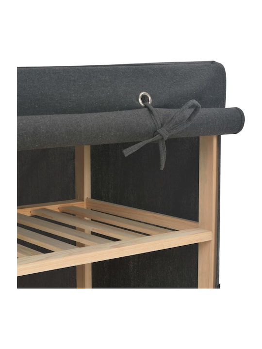 vidaXL Fabric Wardrobe with Shelves in Gray Color 135x40x170cm