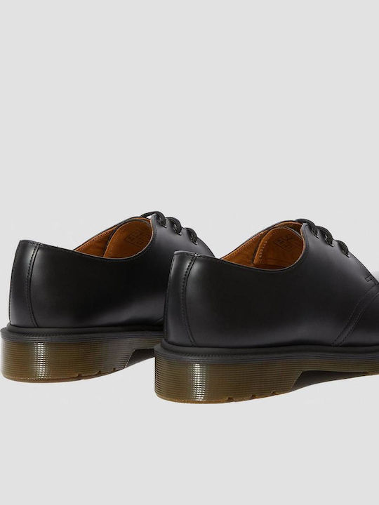 1461 Plain Welt Smooth Δερμάτινα Ανδρικά Casual Παπούτσια Μαύρα