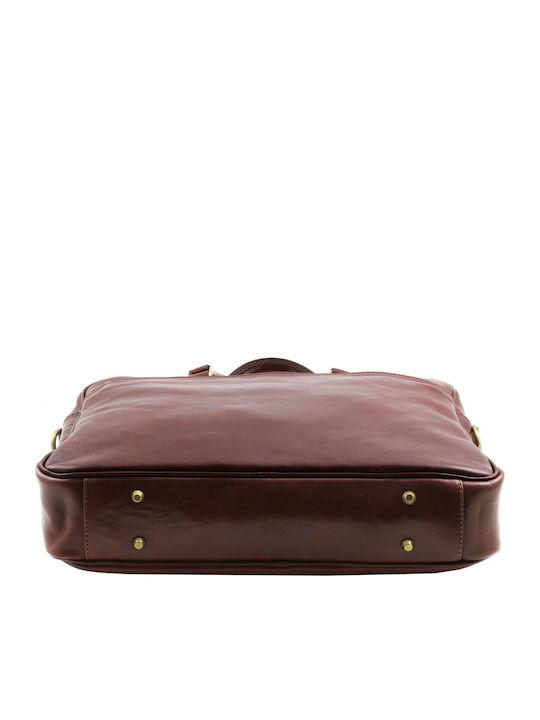 Tuscany Leather Urbino TL141241-BROWN Shoulder / Handheld Bag for 15.6" Laptop Brown