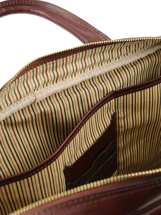 Tuscany Leather Urbino TL141241-BROWN Shoulder / Handheld Bag for 15.6" Laptop Brown