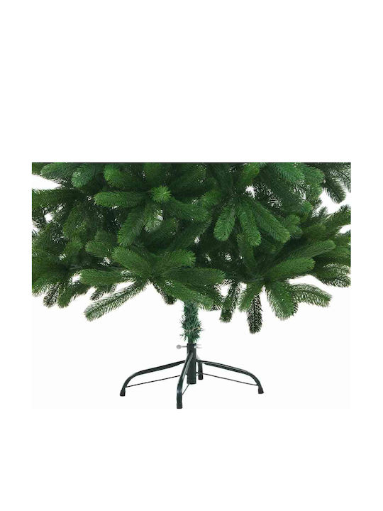 με Αληθοφανείς Βελόνες Christmas Green Tree with Metallic Base H180pcs