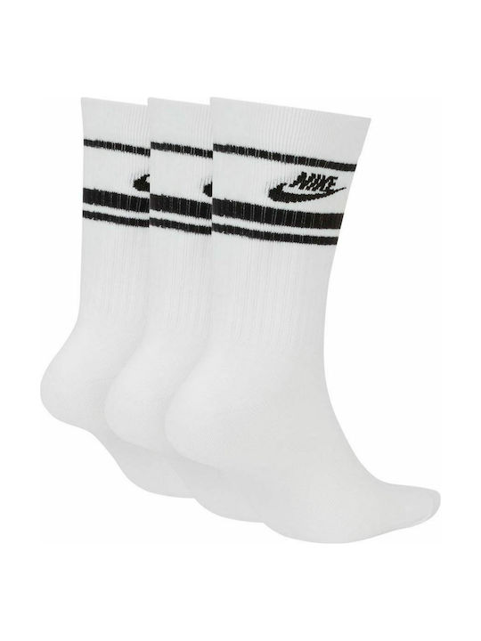 Nike NSW Essential Stripe Athletic Socks White 3 Pairs