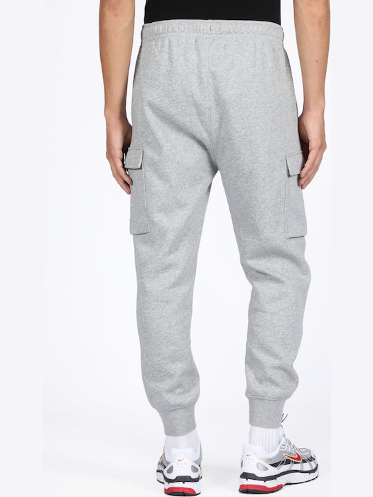 Sportswear Cargo Sweatpants with Elastic Grey Melange