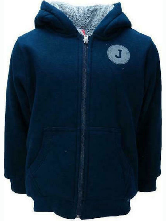 Joyce Boys Hooded Sweatshirt with Zipper Navy Blue