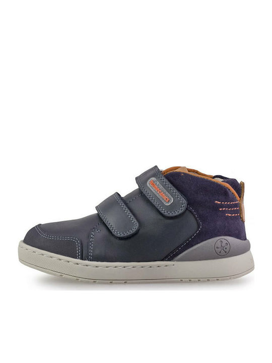 Biomecanics Kinder-Sneaker Hoch Anatomisch mit Klettverschluss Blau