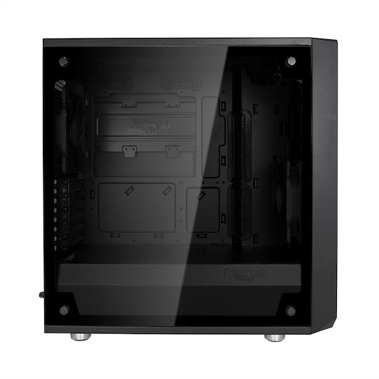 Fractal Design Meshify C Mini Dark Tempered Glass Midi Tower Κουτί Υπολογιστή με Πλαϊνό Παράθυρο Μαύρο