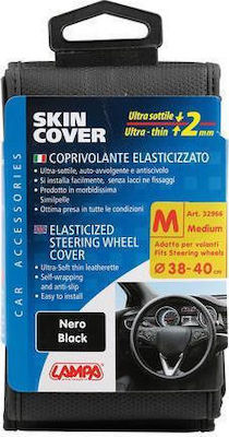 Lampa Auto-Lenkradbezug Skin-Cover Elasticized mit Durchmesser 38-40cm. aus Kunstleder Schwarz