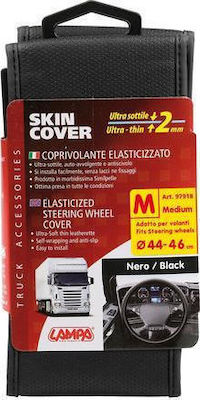 Lampa Auto-Lenkradbezug Skin-Cover Elasticized mit Durchmesser 44-46cm. aus Kunstleder Schwarz