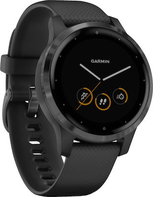 Garmin Vivoactive 4s Неръждаема стомана 40мм Водоустойчив Смарт часовник с Пулсомер (Black/Slate)