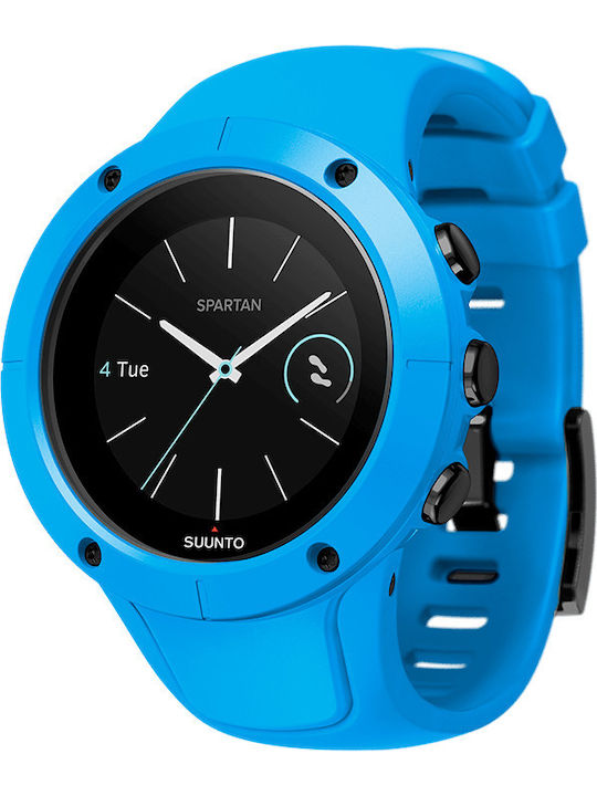 Suunto Spartan Trainer Wrist HR 46mm Waterproof Smartwatch with Heart Rate Monitor (Blue)