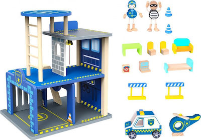 Tooky Toys Miniatur-Spielzeug Police Station für 3+ Jahre 35cm