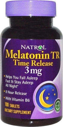 Natrol Melatonin Time Release 3mg Supplement for Sleep 100 tabs