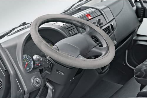 Lampa Car Steering Wheel Cover Protector 2in1 with Diameter 34-45cm Synthetic Gray Elastikó