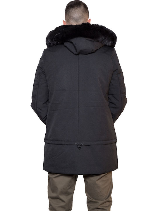 Splendid Men's Winter Parka Jacket Black