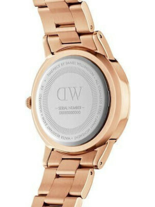 Daniel Wellington Iconic Link Ceas de Damă cu Rose Gold Brățară Metalică