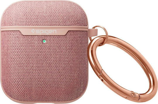 Spigen Urban Fit Silicone Case with Keychain Rose Gold for Apple AirPods