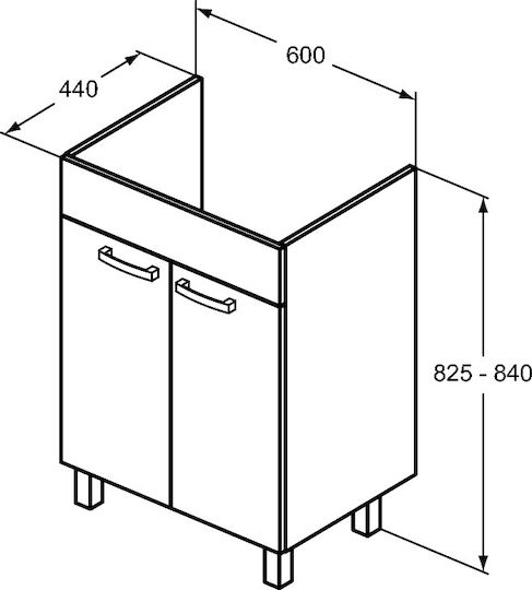 Ideal Standard Tempo Πάγκος χωρίς Νιπτήρα Γυαλιστερή Λάκα Μ60xΒ44xΥ82.5cm Λευκός Ideal Standard Tempo Πάγκος χωρίς Νιπτήρα Γυαλιστερή Λάκα Μ60xΒ44xΥ82.5cm Λευκός