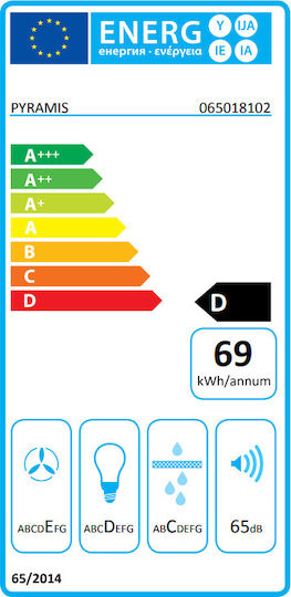 Pyramis Classic Απορροφητήρας Καμινάδα 90cm Λευκός