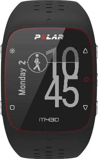 Polar M430 HR 40mm Waterproof Smartwatch with Heart Rate Monitor (Black)