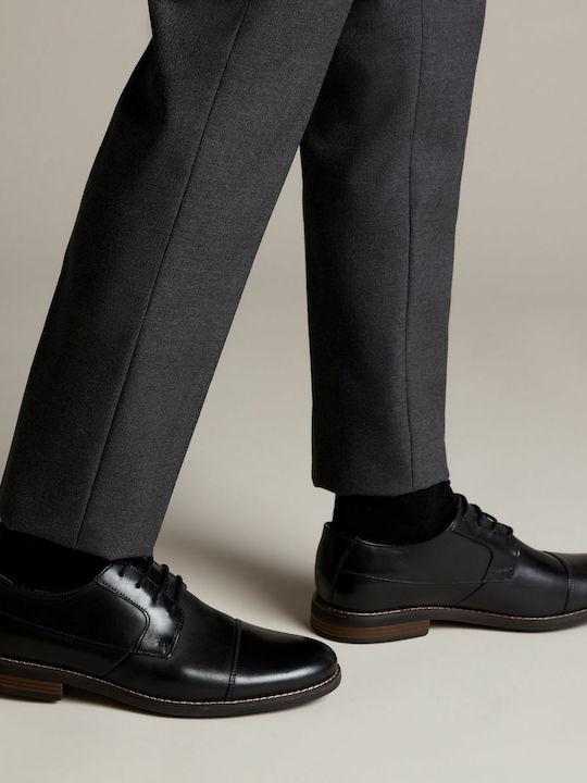 Becken Cap Men's Leather Dress Shoes Black