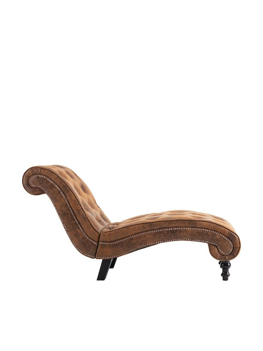 Vintage Recliner Chesterfield Kunstleder Braun L145xW52xH77cm