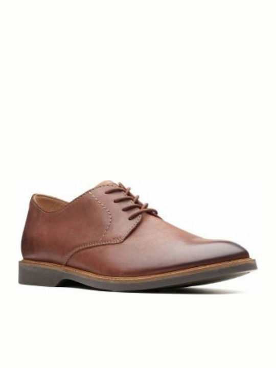 Clarks Atticus Δερμάτινα Ανδρικά Casual Παπούτσια Καφέ