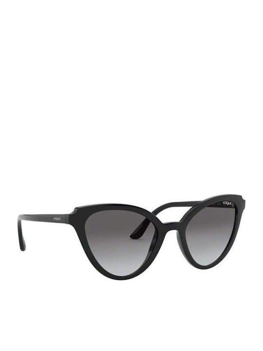 Vogue Damen Sonnenbrille mit Schwarz Kunststoff Gestell und Schwarz Verlaufsfarbe Linse VO5294S W44/11