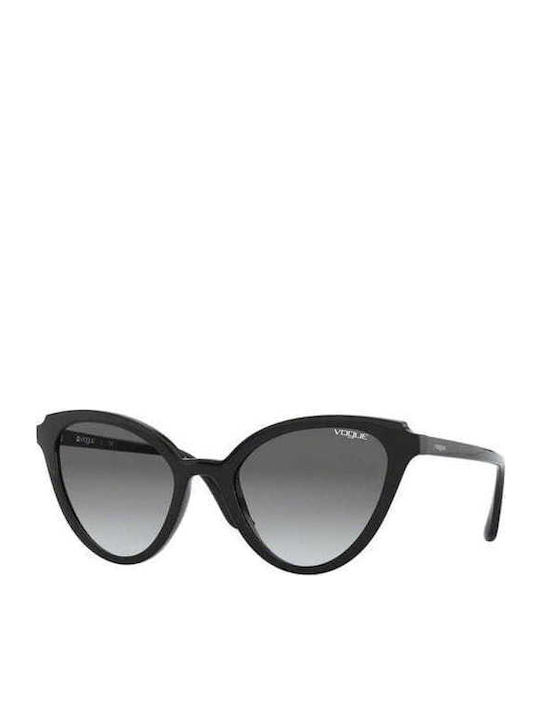Vogue Damen Sonnenbrille mit Schwarz Kunststoff Gestell und Schwarz Verlaufsfarbe Linse VO5294S W44/11