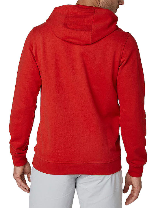 Helly Hansen Herren Sweatshirt Jacke mit Kapuze und Taschen Rot