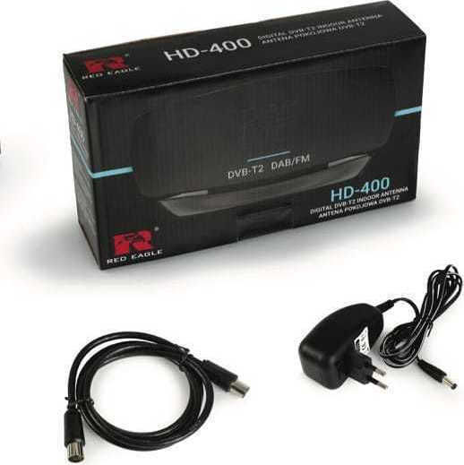 Red Eagle HD-400 15877 Intern Antena TV (Necesită Alimentare) Neagră