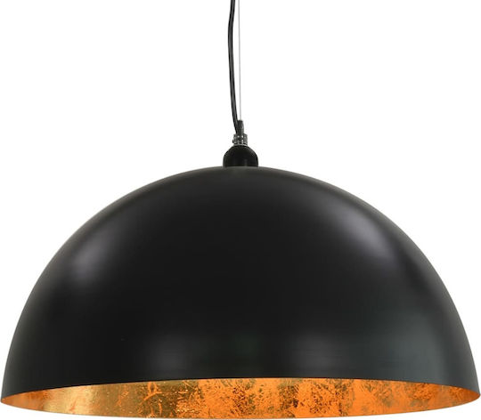 vidaXL Hängelampe Schwarz Glocke mit Fassung E27 50x24.5cm.