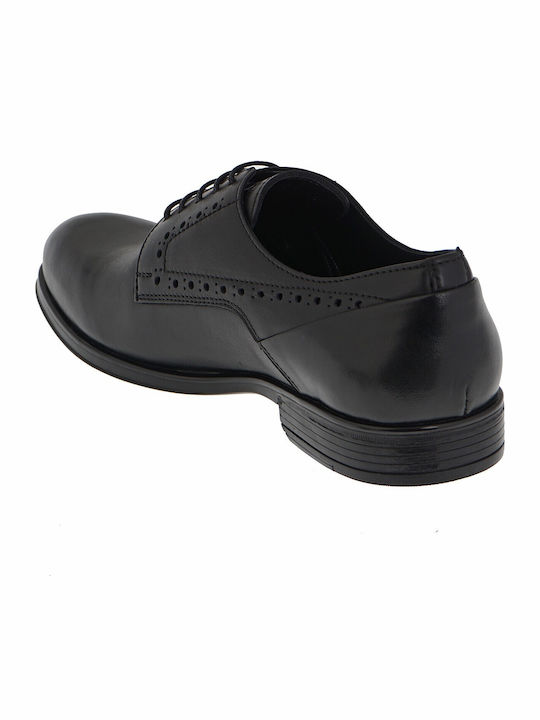 Leder Herren Oxfords Schwarz