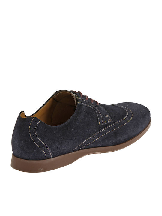 Teague Wing Tip Велурени Мъжки Оксфорди Син