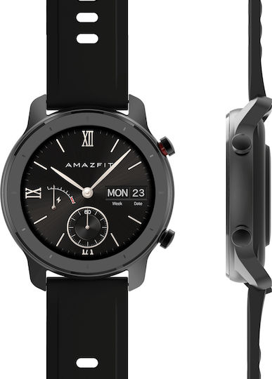 Amazfit GTR Aluminium 42mm Waterproof Smartwatch with Heart Rate Monitor (Starry Black)