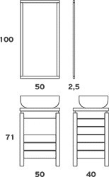 Open 050 Σετ Μπάνιου με Νιπτήρα και Καθρέπτη Λευκό Zebis - Skroutz.gr