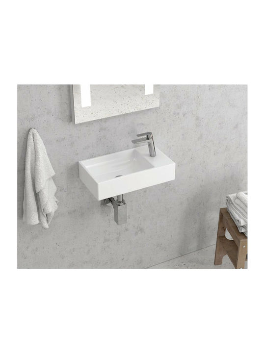 Karag Wall Mounted Wall-mounted / Vessel Sink Porcelain 46x26x10.5cm White