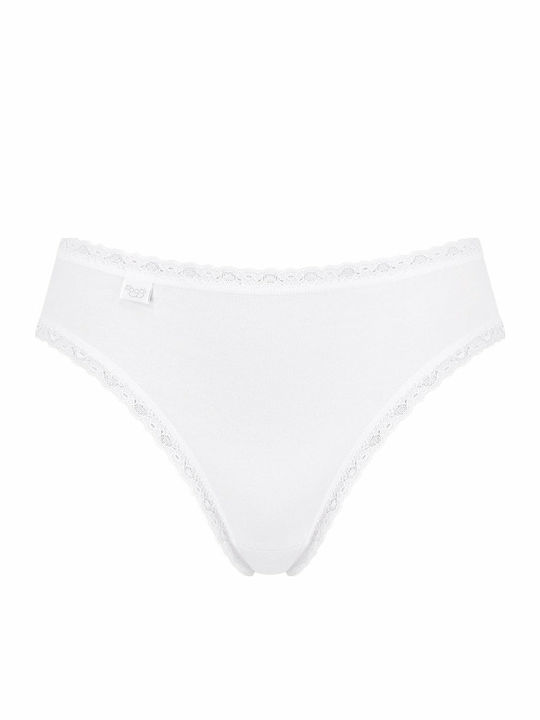 24/7 Tai Βαμβακερά Γυναικεία Slip 3Pack με Δαντέλα Λευκά