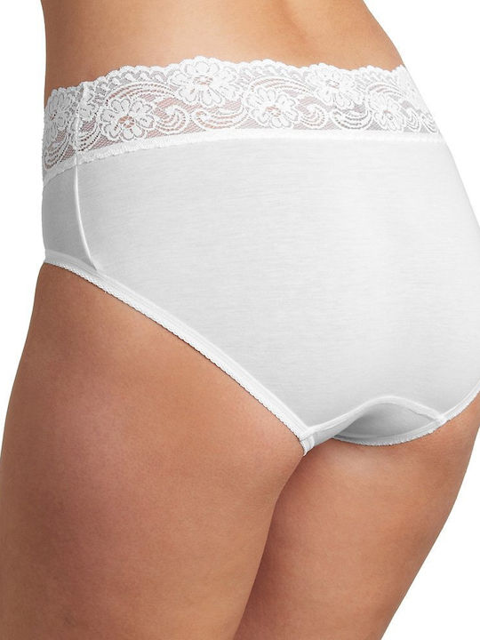 Romance Midi Women's Slip with Lace White