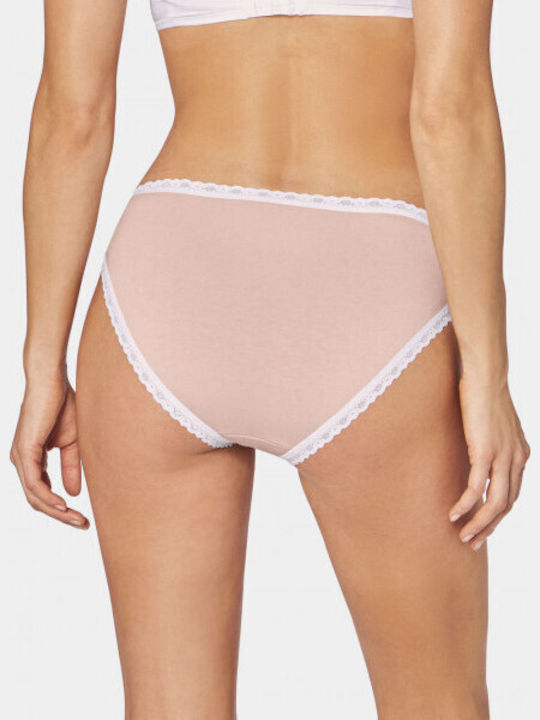 24/7 Weekend Tai Βαμβακερά Women's Slip 3Pack with Lace White/Grey/Beige