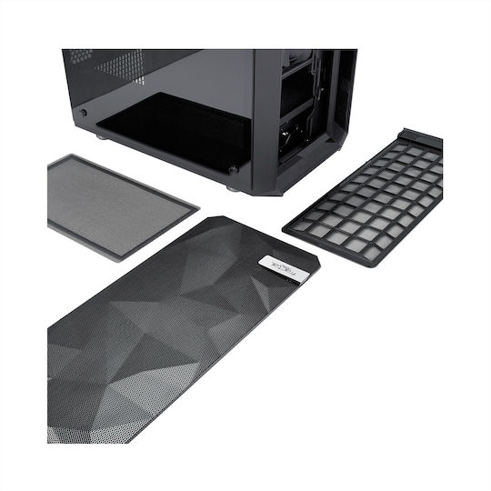 Fractal Design Meshify C Dark Tempered Glass Gaming Midi Tower Computer Case with Side Window Black