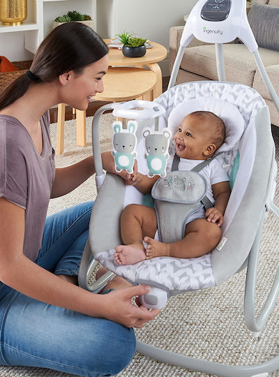 Ingenuity Electric Baby Relax Swing SimpleComfort Cradling Gray for Child up to 9kg