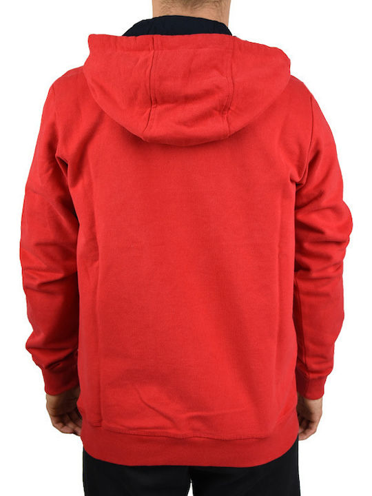 Helly Hansen Herren Sweatshirt mit Kapuze und Taschen Rot