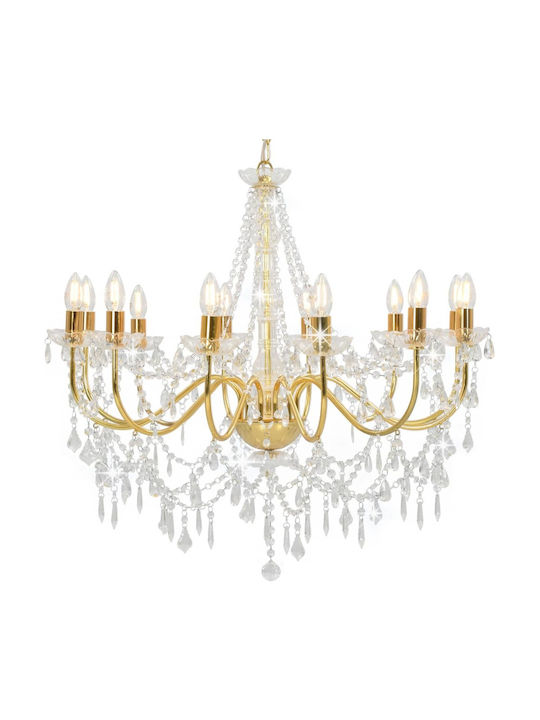 vidaXL Chandelier Candlestick Gold 281611