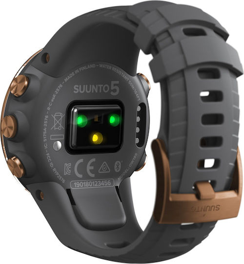 Suunto 5 Неръждаема стомана 46мм Водоустойчив Смартчасовник с Пулсомер (Graphite Copper)