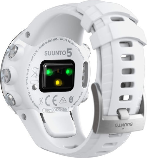 Suunto 5 Oțel inoxidabil 46mm Rezistent la apă Smartwatch cu Pulsometru (Alb)